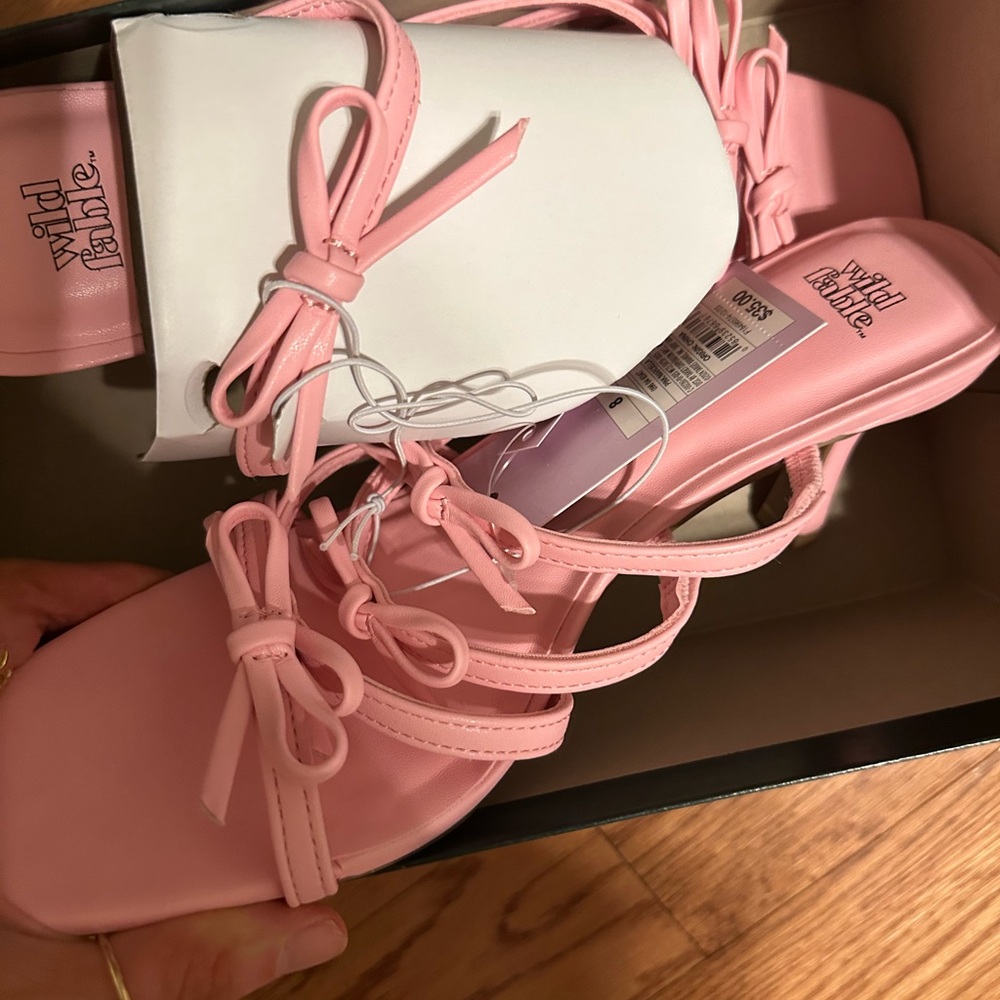 NWT Wild Fable Marcella Light Pink Strappy Heels